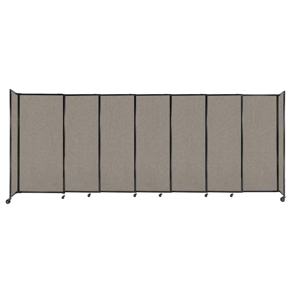 StraightWall Sliding Portable Partition 15'6" x 6' Warm Pebble Fabric